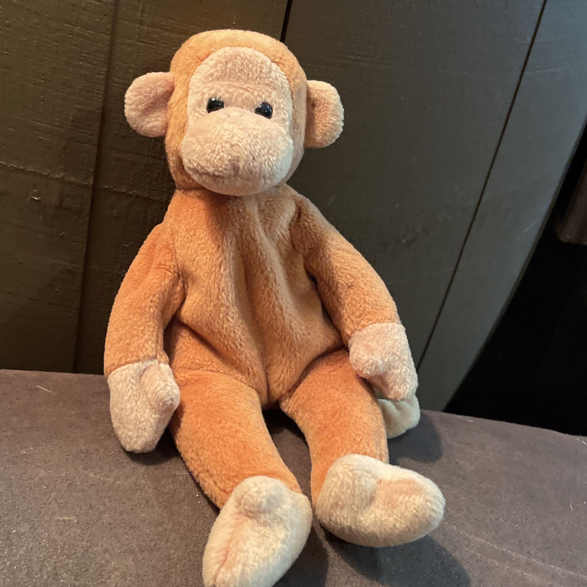 Ty Beanie Baby Bongo The Monkey 1995 Rare PVC Pellets Retired Plush Stuffed