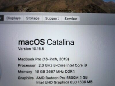 Apple MacBook Pro 2019 16" Laptop 2.3GHz i9 1TB SSD 16GB Silver Warranty w/Box