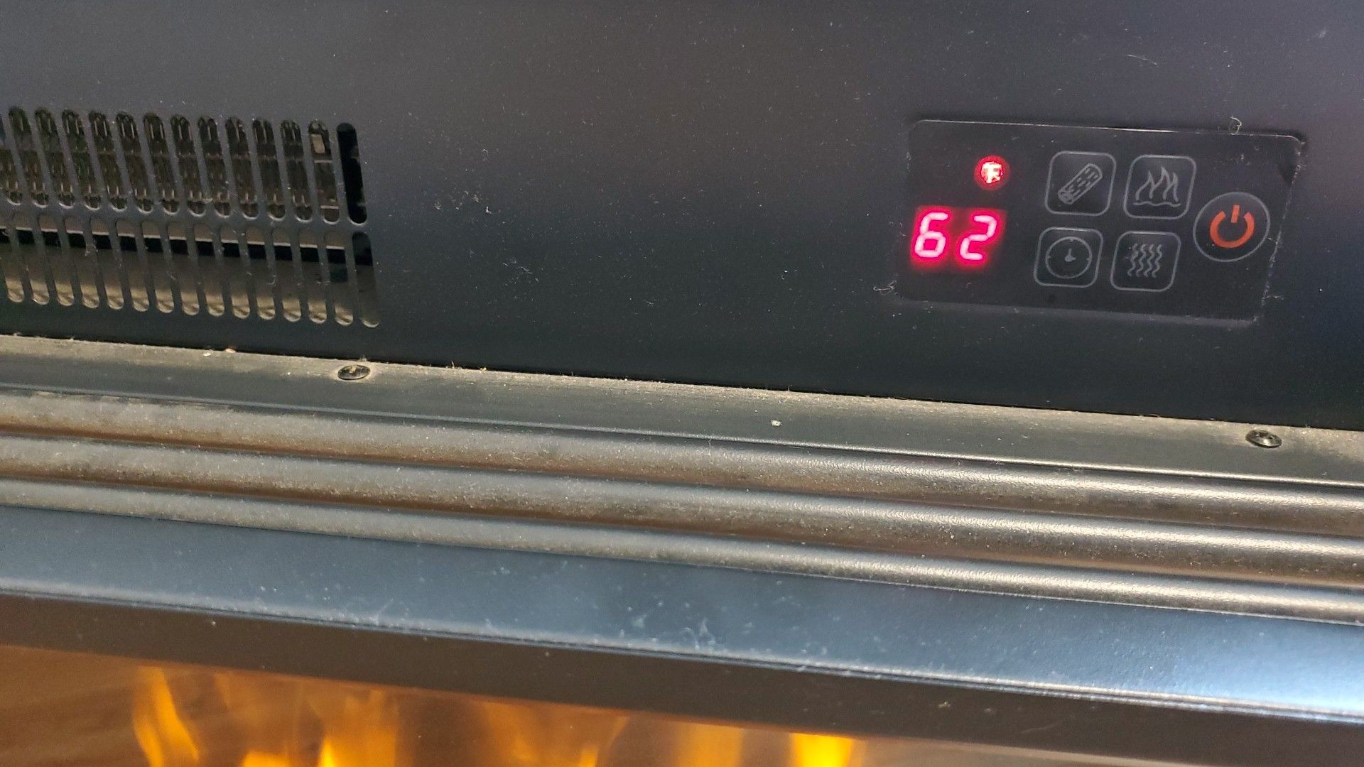 Electric fireplace insert w heat