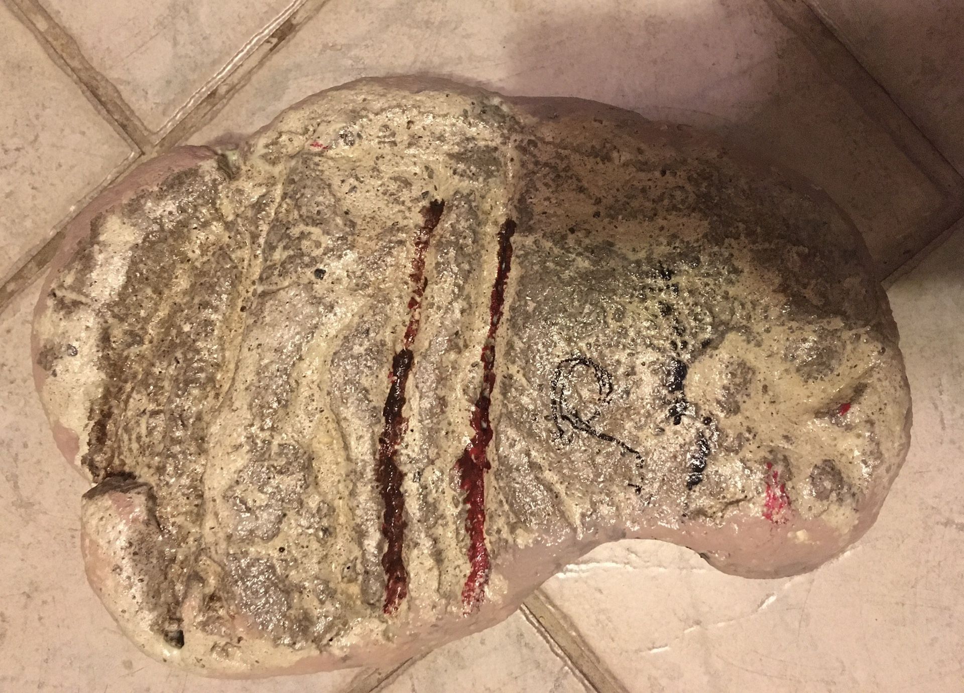 Glow in Dark Zombie Rock Decoration