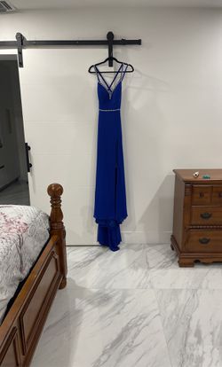 Size 7 Royal Blue Long Dress For Prom  Thumbnail