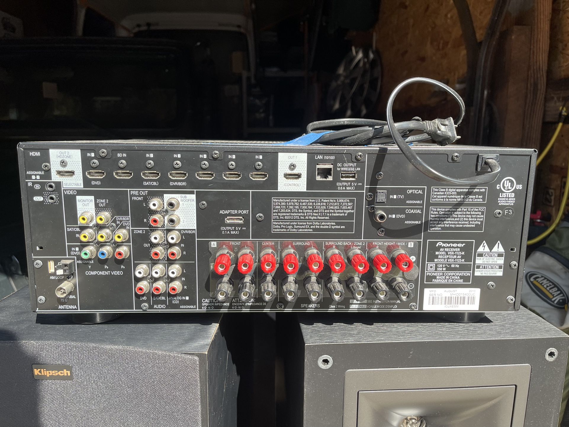 Klipsch Floor Speakers + Pioneer Receiver