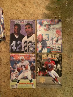 (21) different Beckett Monthly Football Card Magazines 1991 + Thumbnail