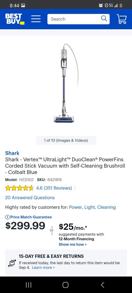 New In The Box.... Shark Vertex Ultraligh