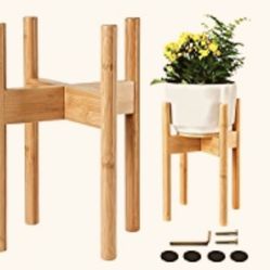 Adjustable Bamboo Plant Stand Thumbnail