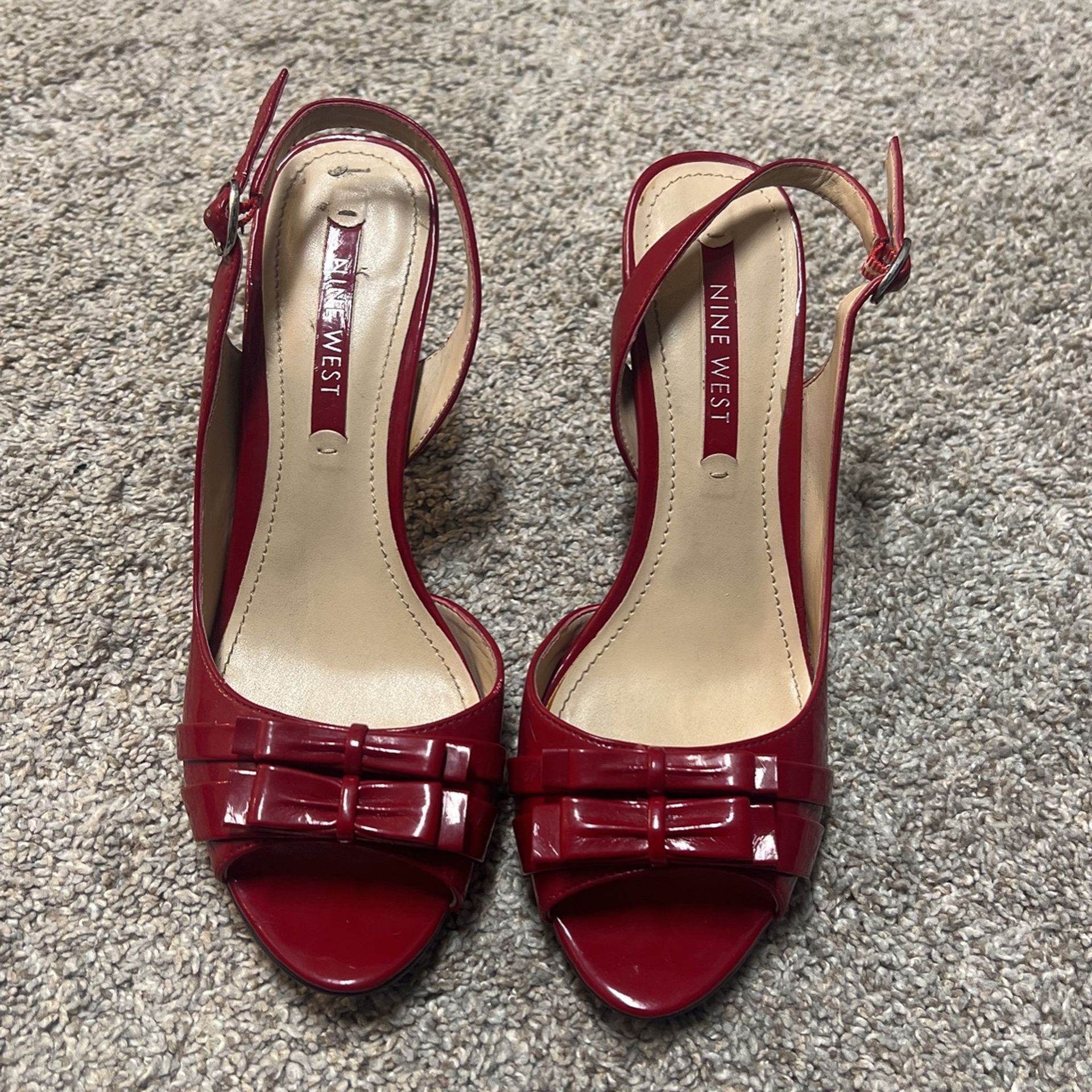 Nine West 8.5 Red Heels