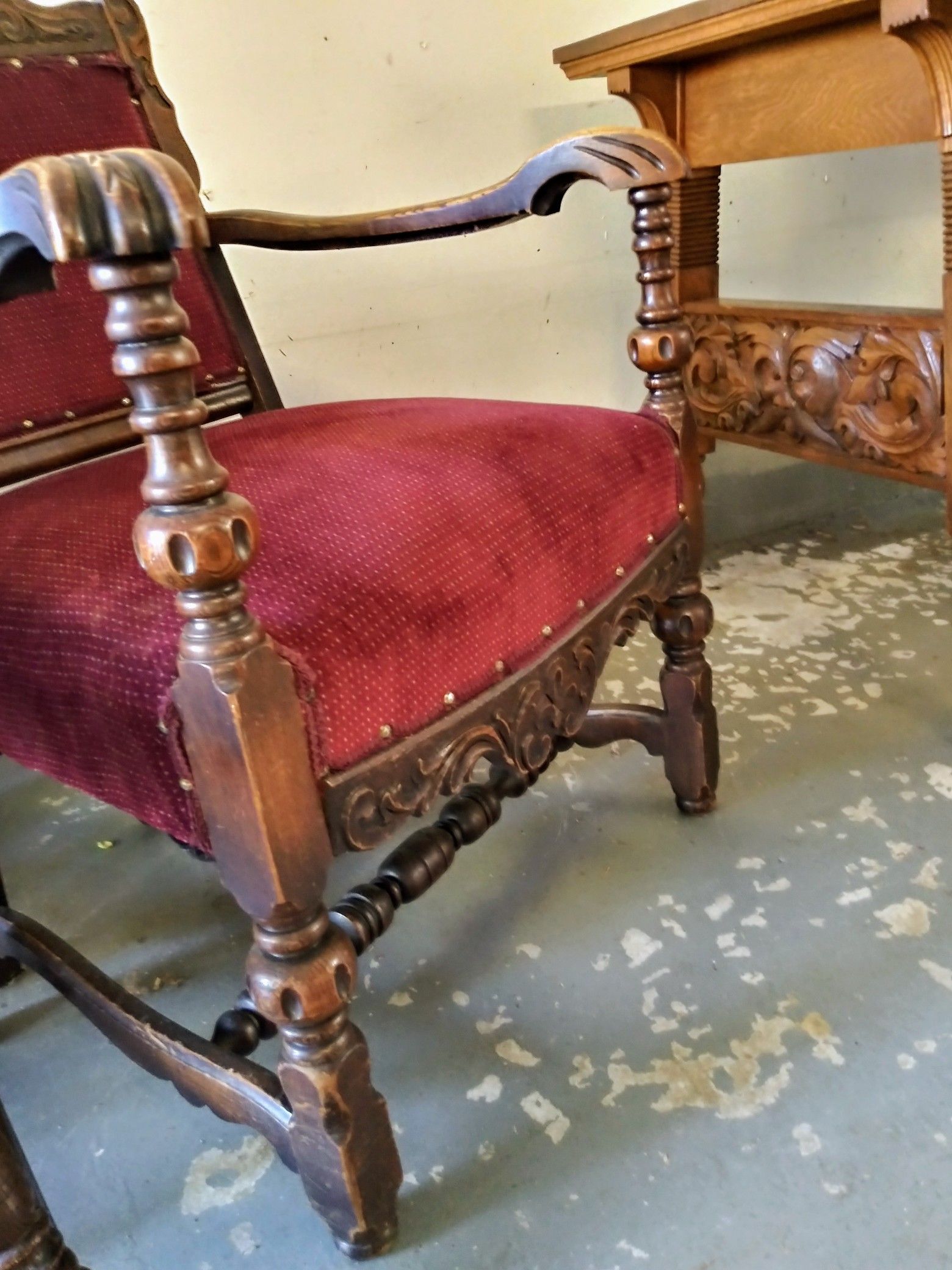 RUSTIC SALE! Vintage Western Vest & Baskets, Syroco Birds, Storage Bench, Horse Landscape Painting $25 Antique Chairs, Nesting Side Tables $45 READ⬇