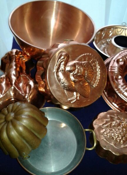 COPPER & ALUMINUM 9 piece KITCHENWARE