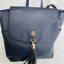Like New Tommy Hilfiger Blue Leather Bag  Thumbnail