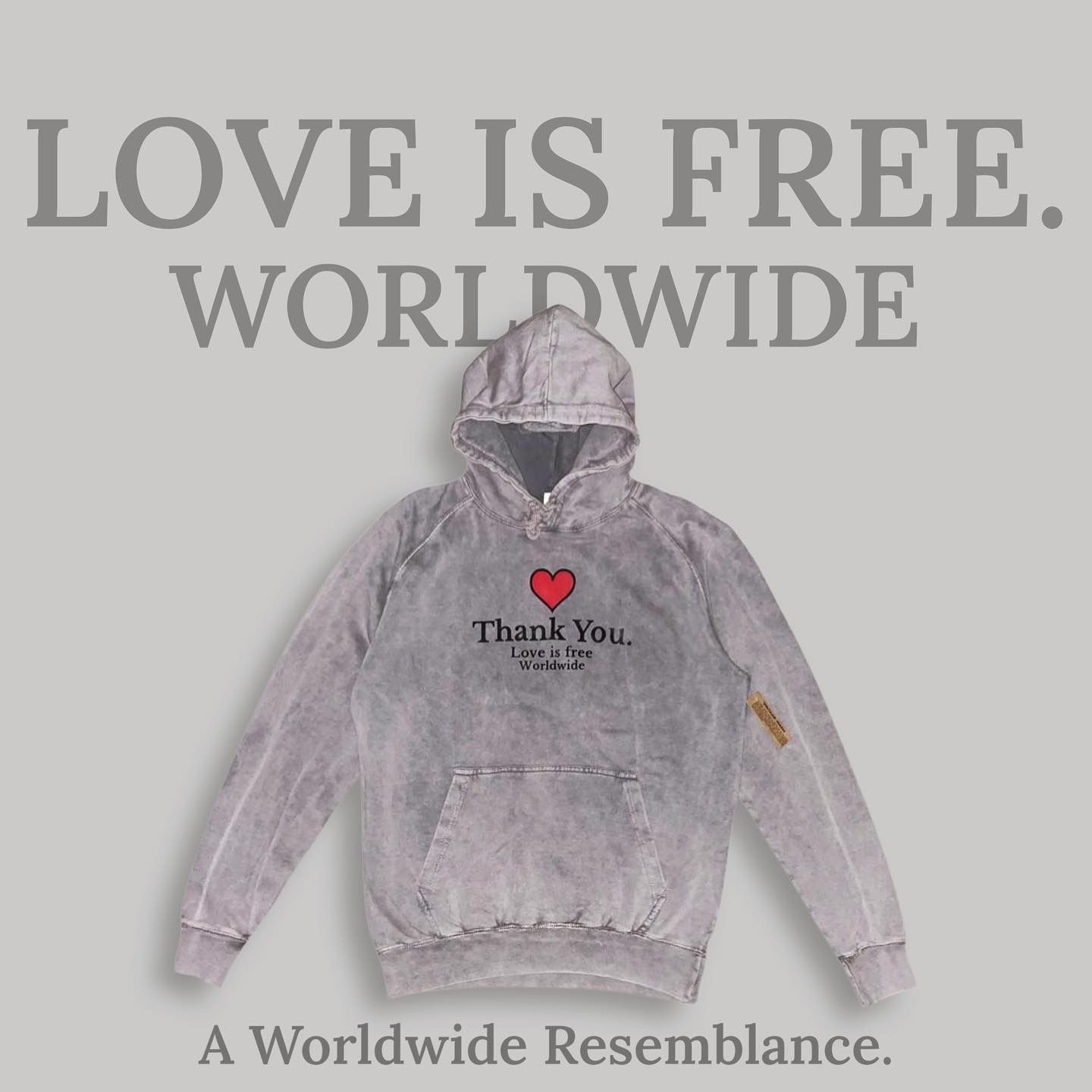 LOVE IS FREE “Thank You” Hoodie S-2XL