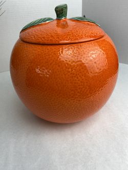 Vintage Orange Cookie Jar 🍊 Thumbnail