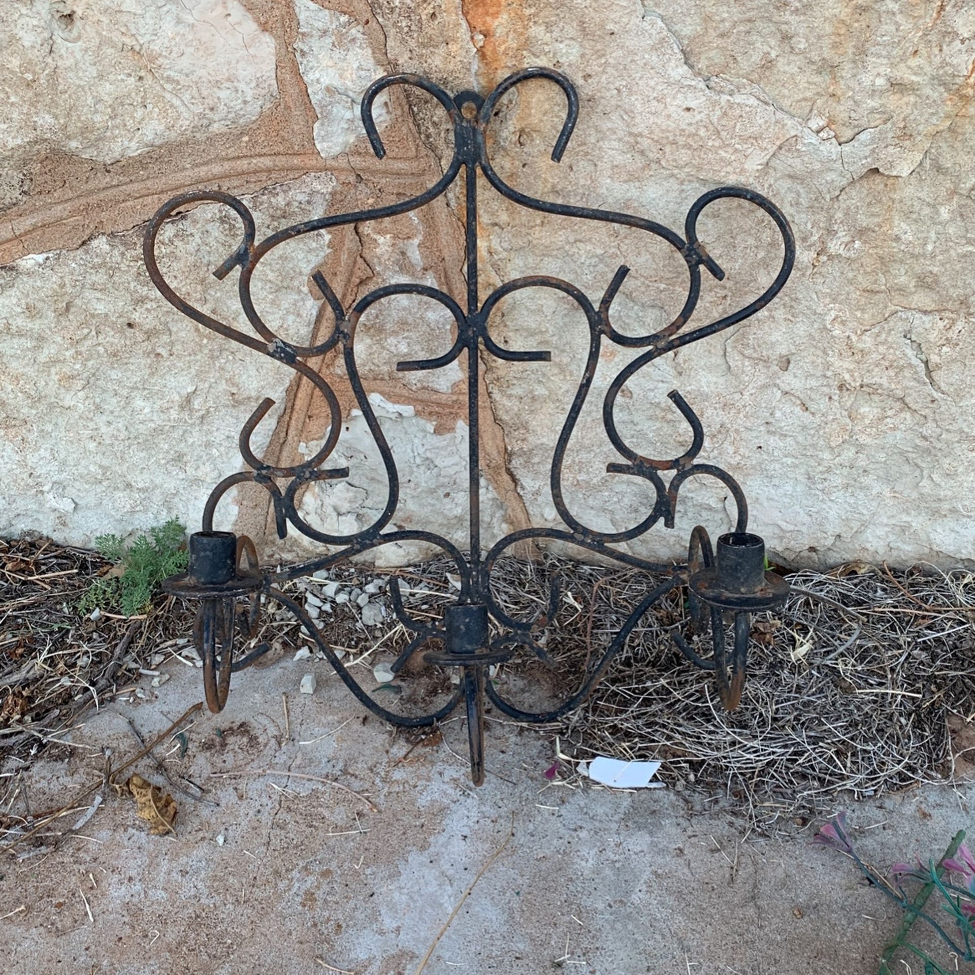 antique wall hanging candle holder