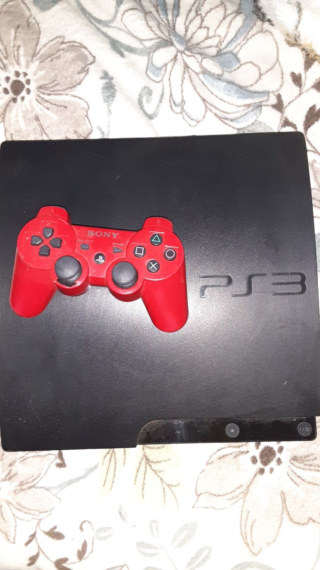 Ps3 slim with red controller