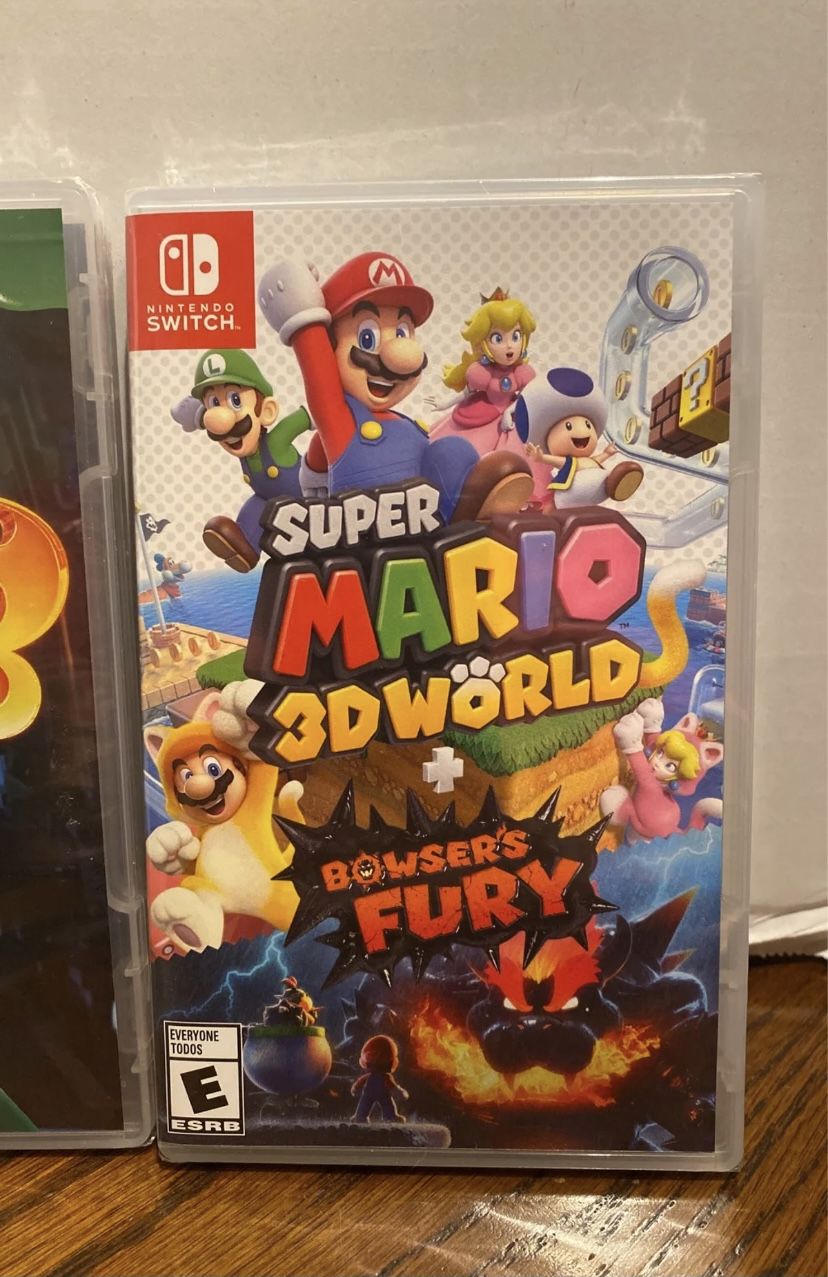 Nintendo Switch games Sealed bundle Mario Golf Luigi’s Mansion 3 Super Mario 3D World Browser’s Fury