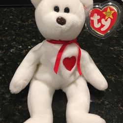 Rare “Valentino the Teddy Bear” Ty Beanie Original Beanie Baby  ….Best Offer Thumbnail