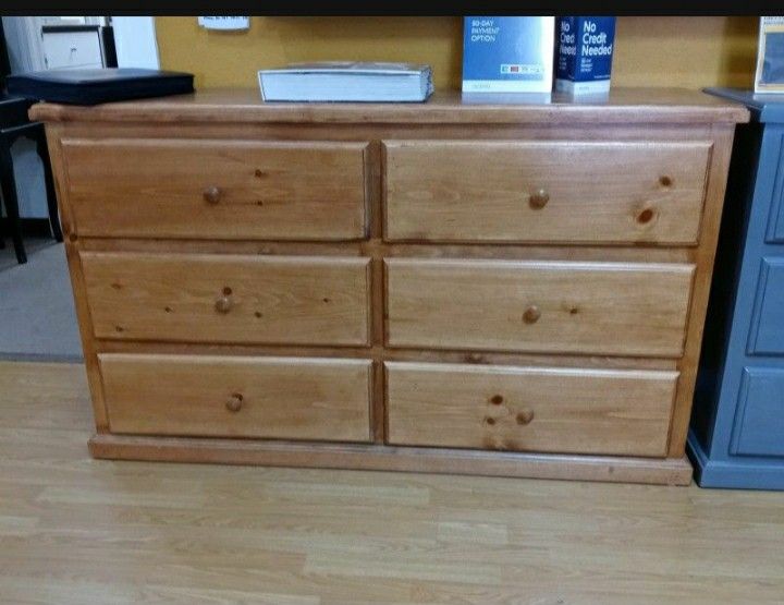 6 Drawers PINEWOOD Clothes Dresser