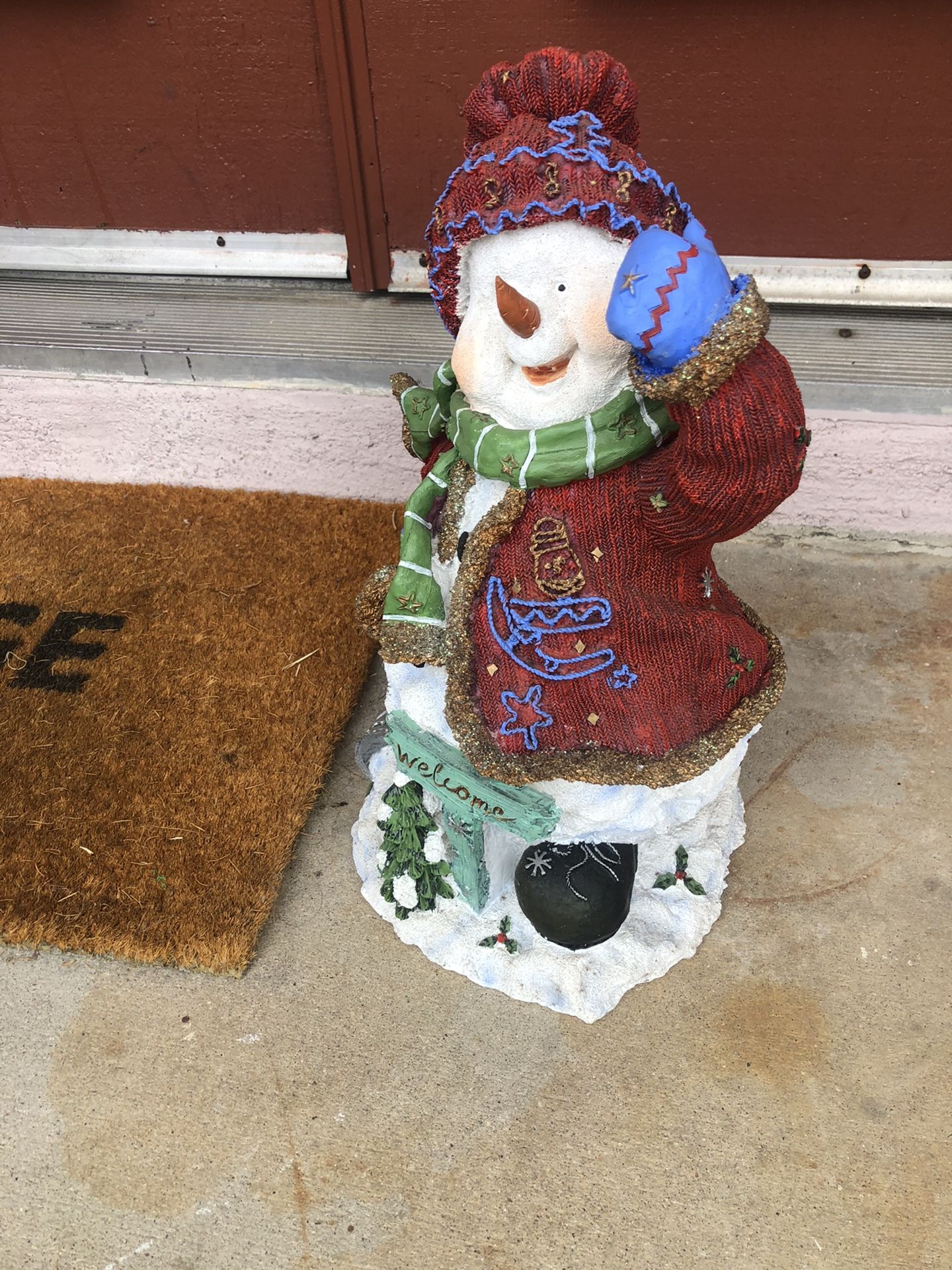 Christmas Welcome Snowman