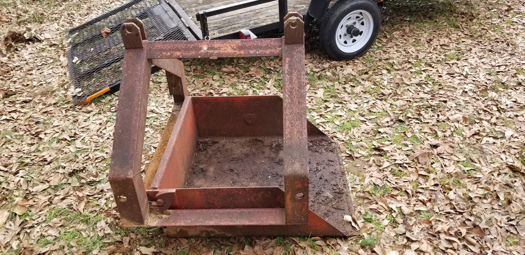 3 point hitch implements brush mower, king cutter bush hog, disk harrows, scoop pan, pond scoop