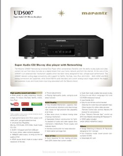Marantz SR7007 7.2 Channel Receiver and Marantz UD5007 Blu-Ray Player Thumbnail
