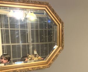Antique Gold framed mirror Thumbnail