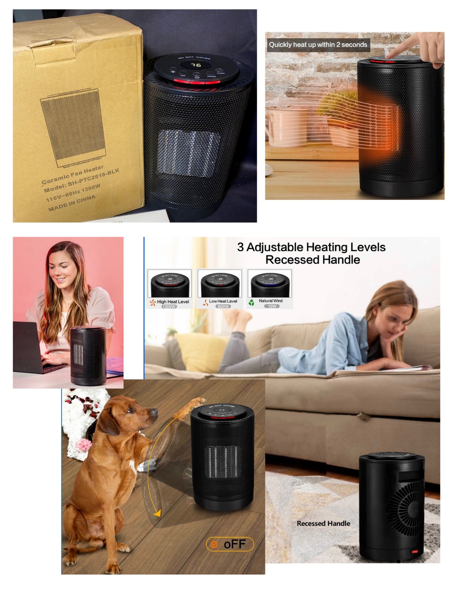 Brand New Black Electric Portable Space Heater