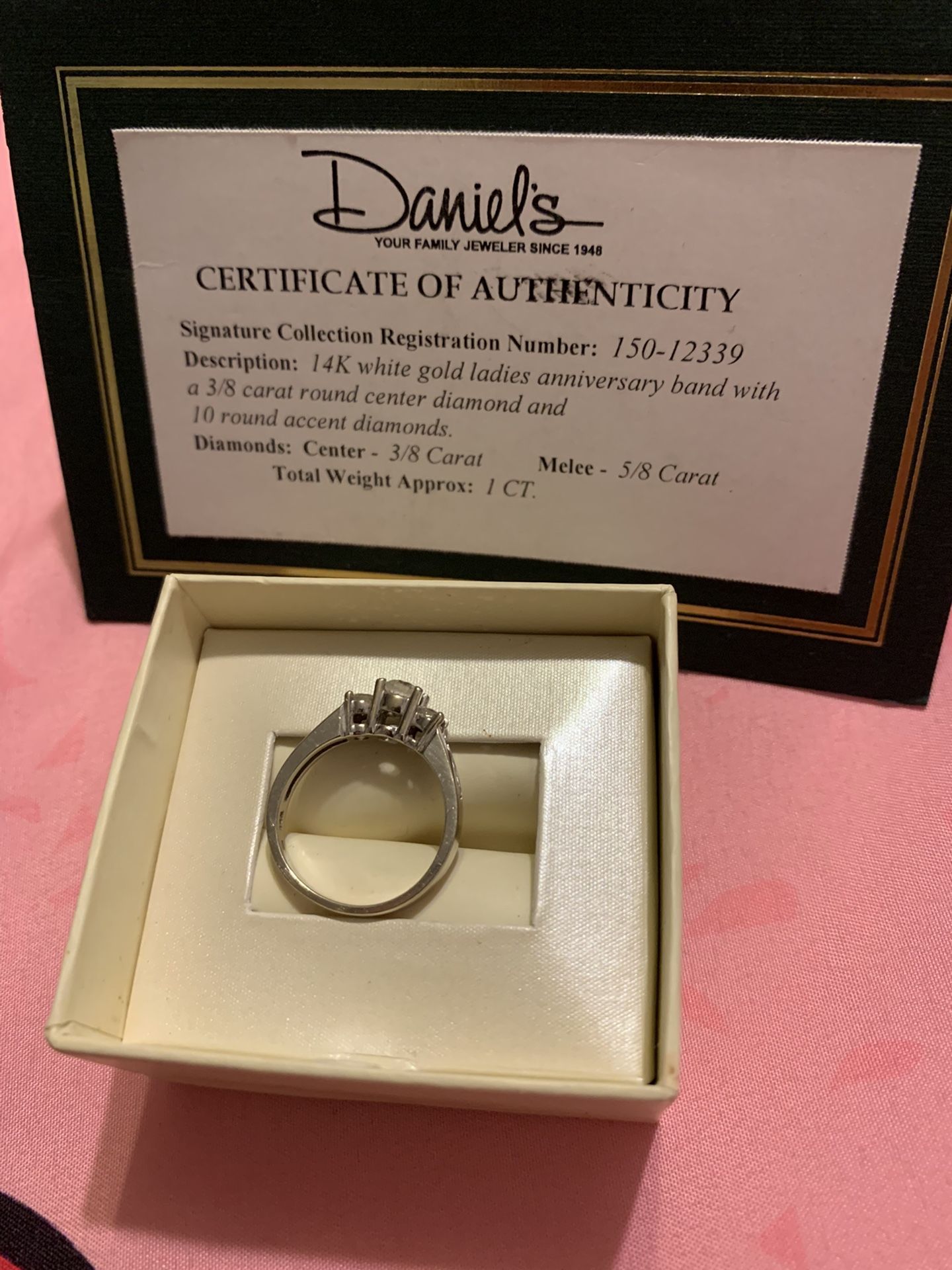 1 Carat Diamond 14k White Gold Engagement Ring