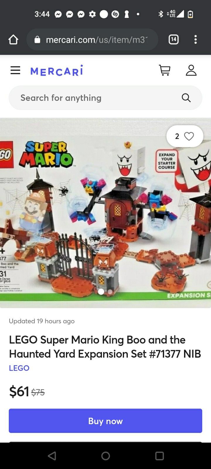 LEGO® #71377 Super Mario King Boo and the Haunted Yard Expansion Set