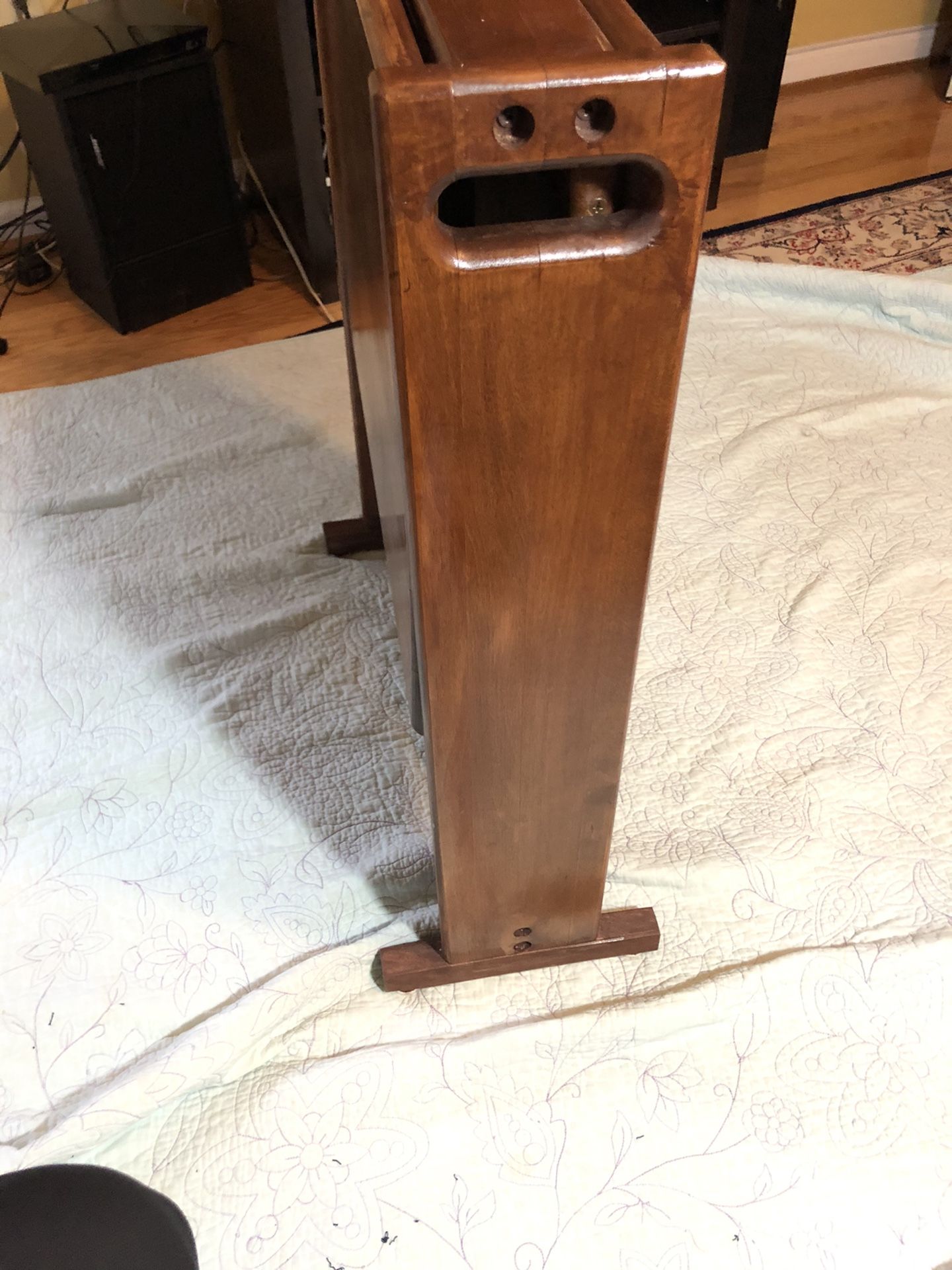 Boat / travel trailer/ RV folding table —unusual and efficient