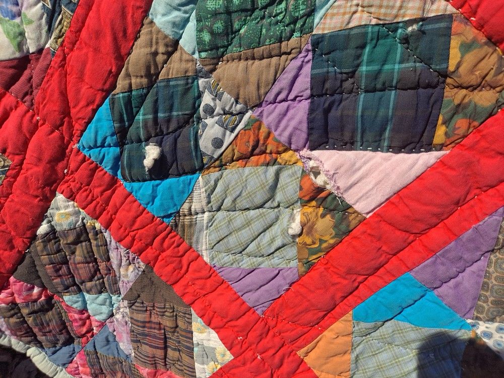 Genuine Antique Hand Stitched Quilt
