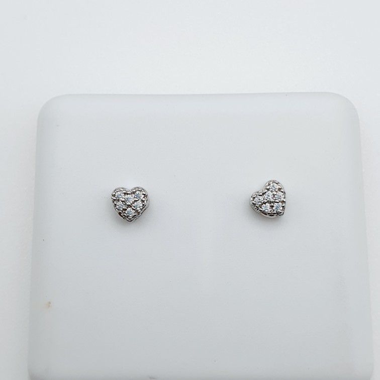 "925 Sterling Silver Plated CZ Earrings, INUS1BR042
 