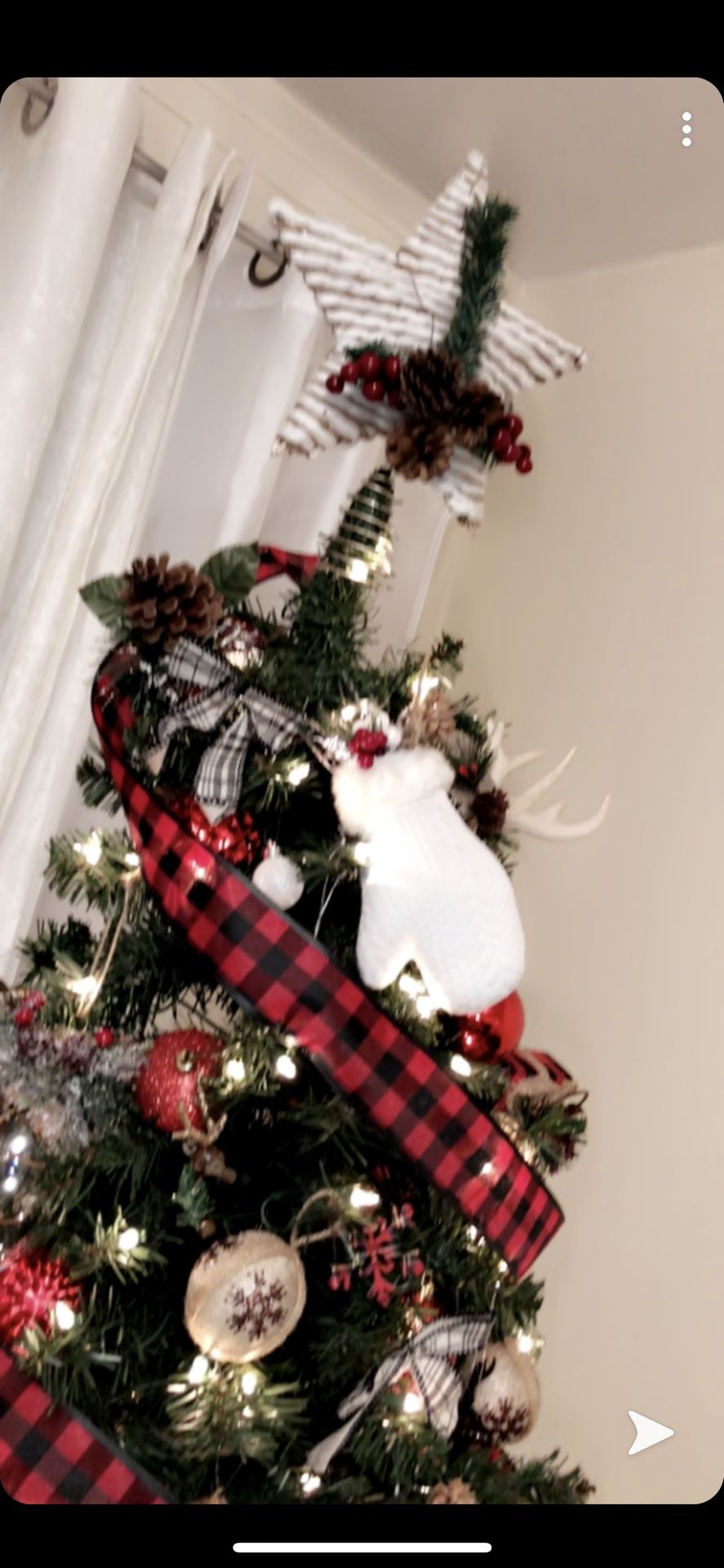 Modern buffalo plaid Christmas package