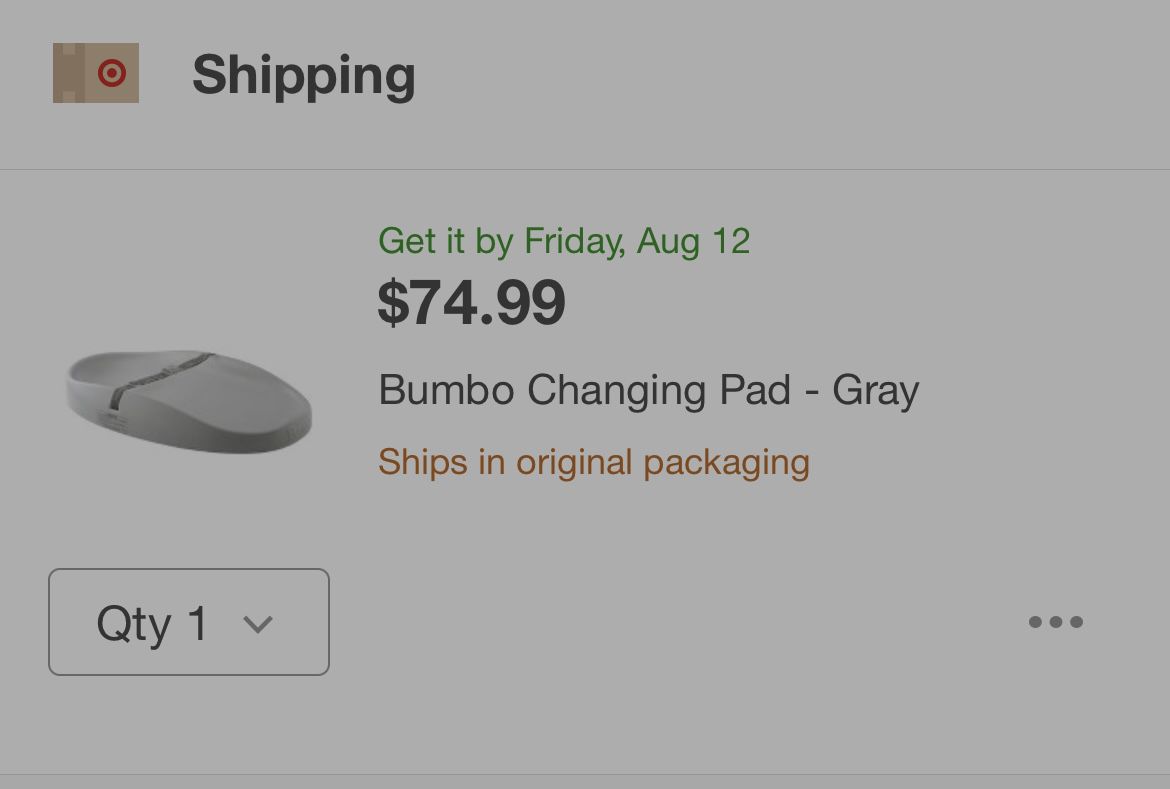 Bumbo Changing Pad - Gray