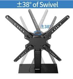 Swivel TV Stand Table Top TV Stand for 37-70 Inch LCD LED TVs Height Adjustable TV Base Stand with Tempered Glass Base & Wire Management, up to 110 lb Thumbnail