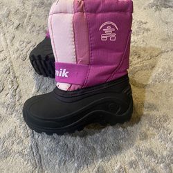 Kamik little girl toddler snow boots pink Sz 9 Thumbnail