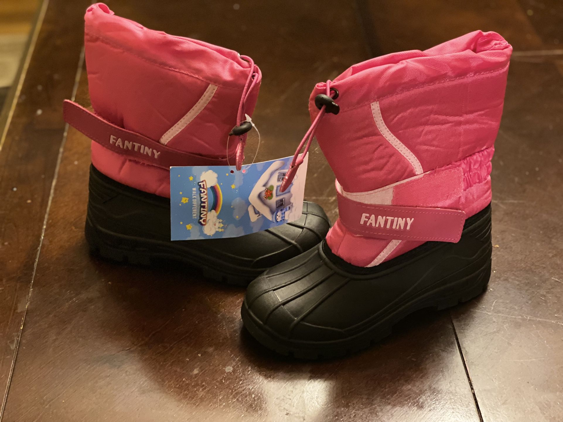 Snow Boots for Girls Waterproof Fur Lined