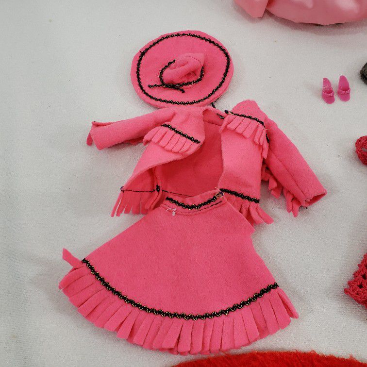 Vintage 1960's Barbie Doll w/Purchased & Homemade Dresses, Outfits, Tops, Accessories