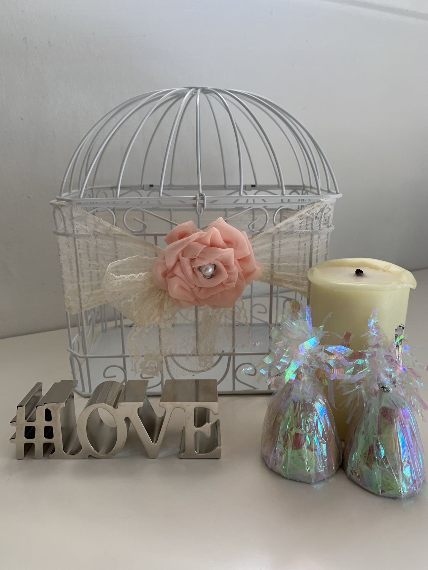 Wedding Or Event Decoration Props Wood Sign - Birdcage, Candle, Paperweight
