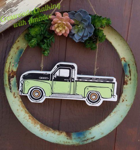 Vintage Truck Wreath