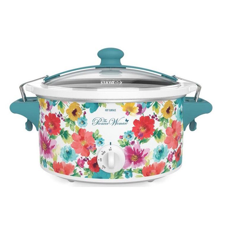 The Pioneer Woman Breezy Blossom 6 Quart Portable Slow Cooker

