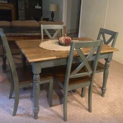 4 farmhouse style dining chairs Thumbnail