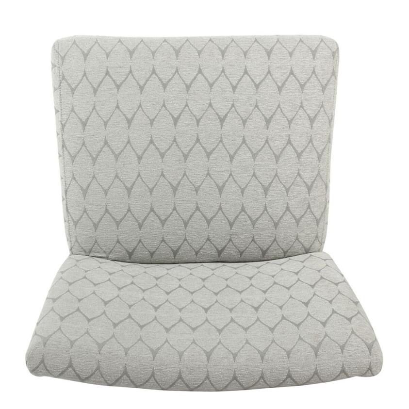Grey Geometric Pattern Accent Chair