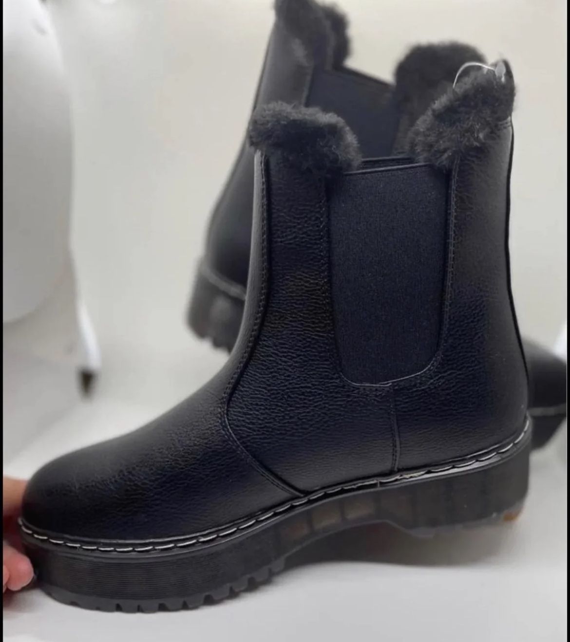 UNIONBAY Kayla Chelsea Faux Fur Platfom Boots