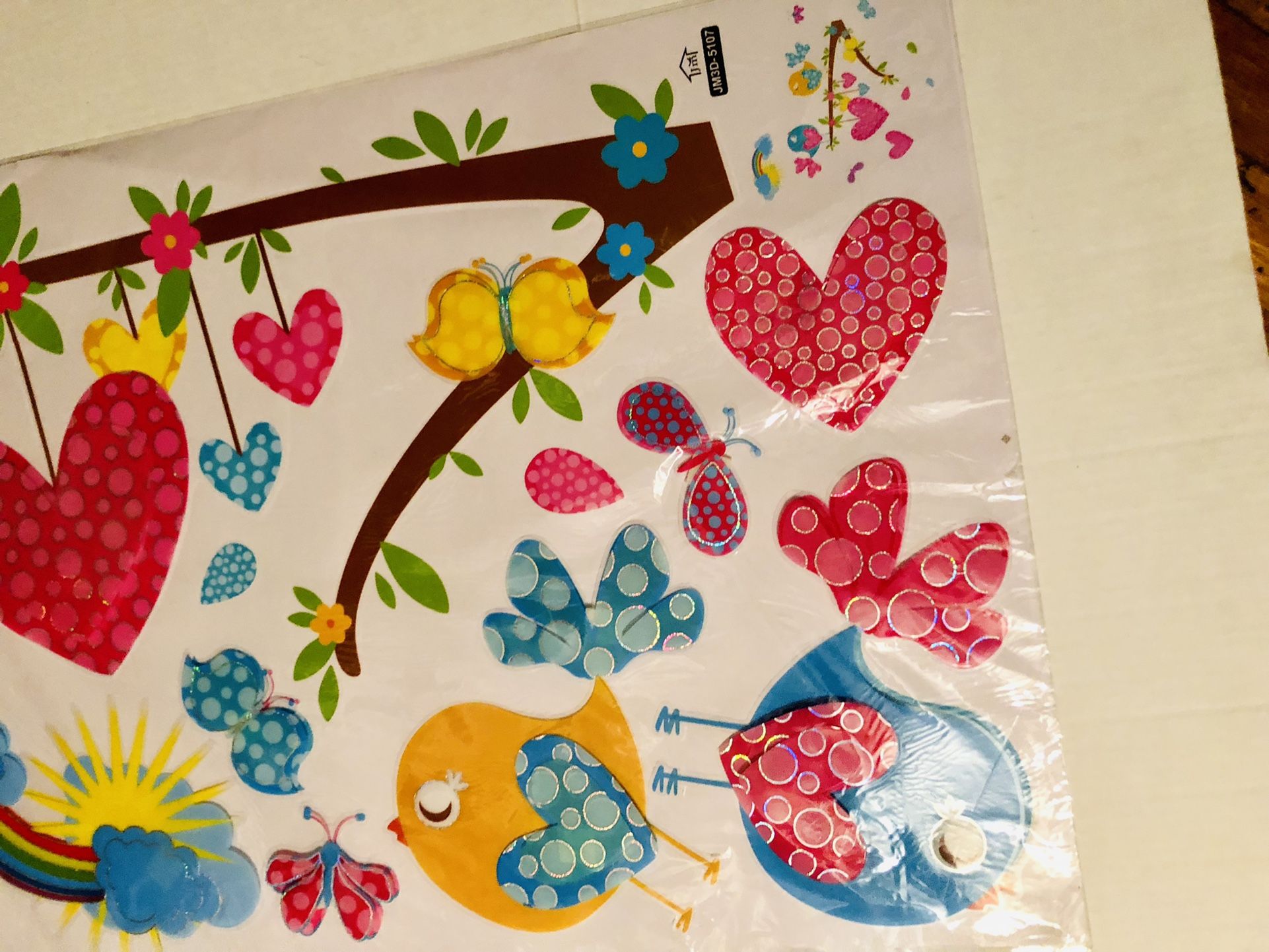 Birdie Birch Tree 3D Wall, Mirror or Window Sticker Absolutely Stunning Some of the Decals Pop out and look realistic 30x20 Inches 2 available lis
