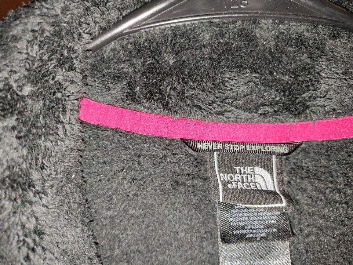 North Face Pink And Black Osito Jacket