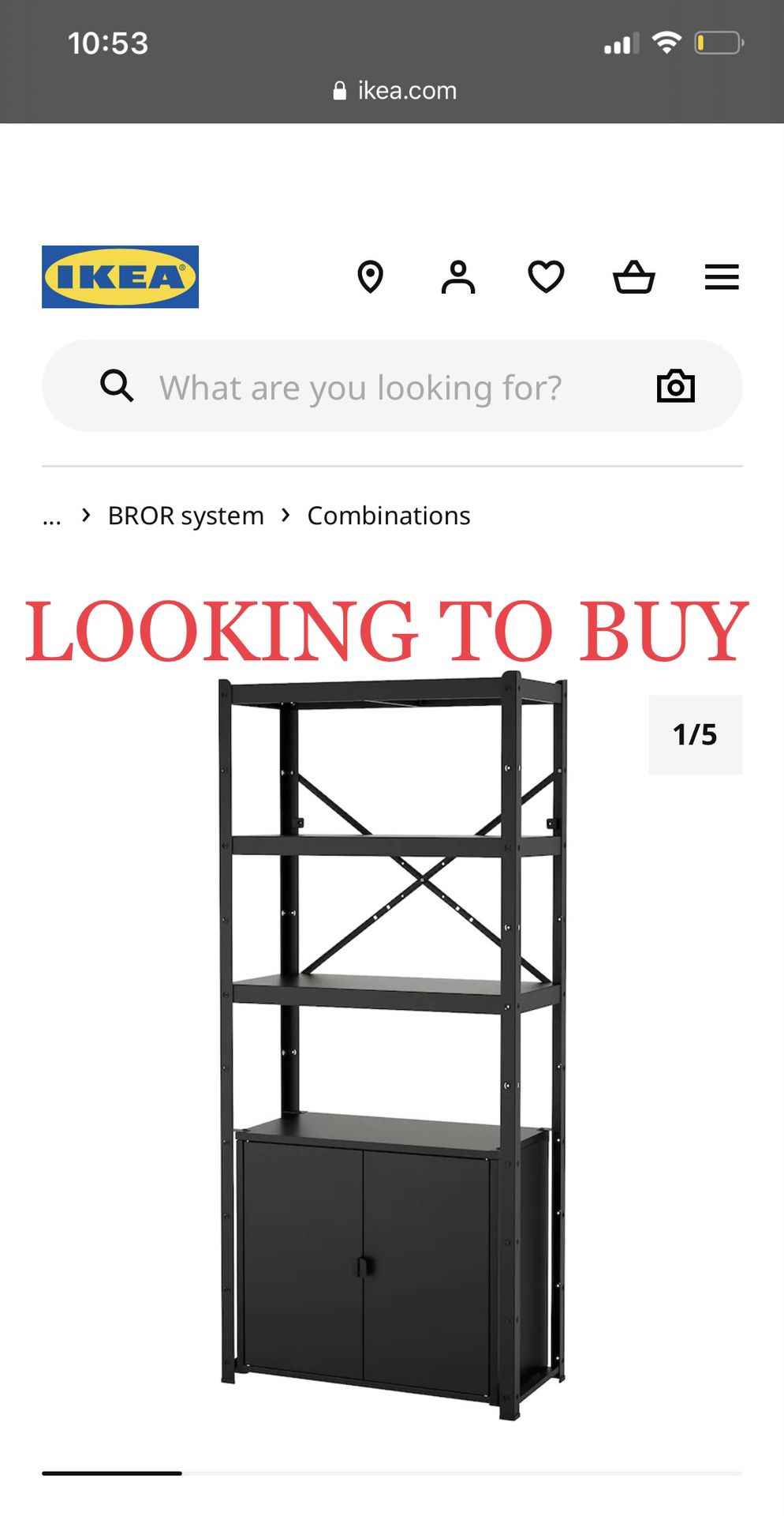 Looking To Buy Bror Shelving Unit 