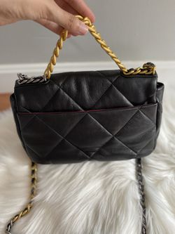 Black %100 High Quaility Leather Cc Women Bags  Thumbnail