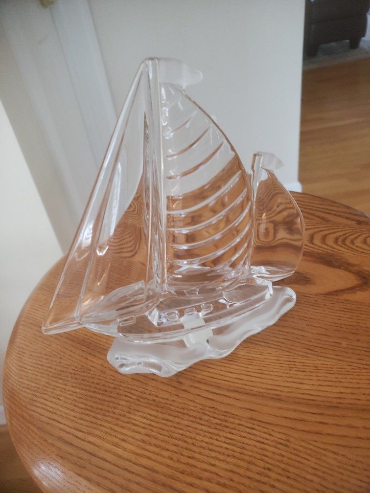 Lead Crystal Bleikristall Sail Boat