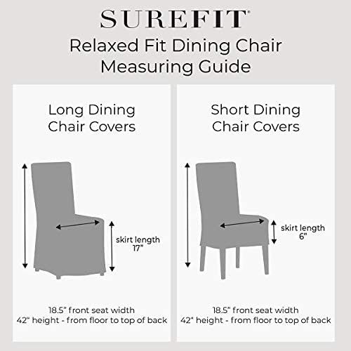 Sure Fit Stretch Pique Short Dining Room 6pk Chair Cover - Cream