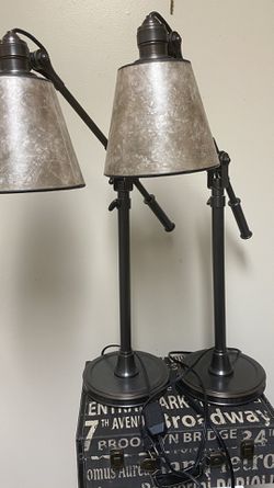Adjustable glass industrial style lamps very nice Thumbnail
