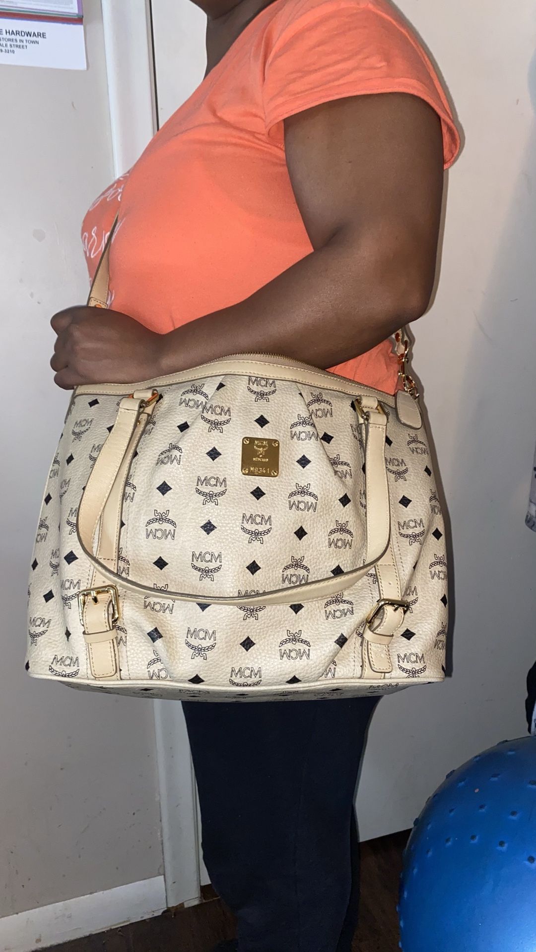MCM Viesto Tote Bag, Gold